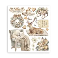 tamperia White Christmas Rub-On 20,5x23cm Assortment (6pcs) by Cristina Radovan (DFLRBXG13)